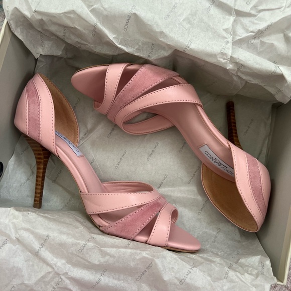 New In Box - Tony Bianco Raff Multi Pink Suede Leather Heels - Picture 5 of 8